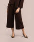 Sympli Brown Soffio Crepe Easy Wide Leg Crop Pant