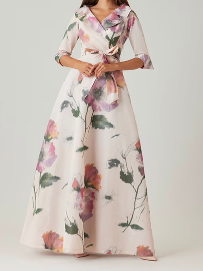 Teri Jon | Floral mother of the bride Gown 