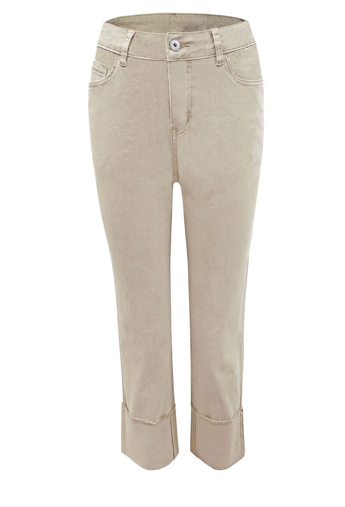 Ethyl | Wide Cuffed Jeans White