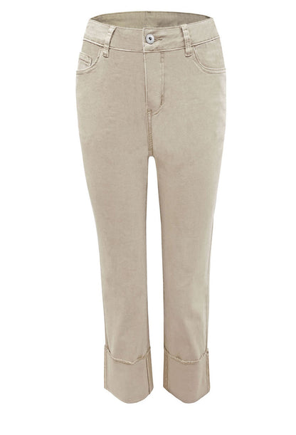 Ethyl | Wide Cuffed Jeans White