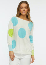 Load image into Gallery viewer, Zaket&amp; Plover | Dot White and Blue Sweater
