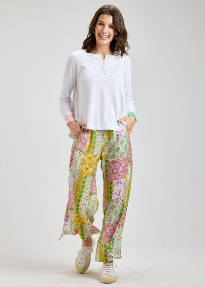 Woman Zaket &amp; Plover Shirt Tails white long-sleeve top and colorful 