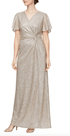 Alex Evenings | Alex Evenings | Long Knit Metallic Gown | Cloister Collection | M.O.B.