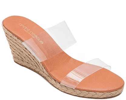 Andre Assous | Andre Assous | Clear Strap Wedge Sandal | Cloister Collection | SHOES