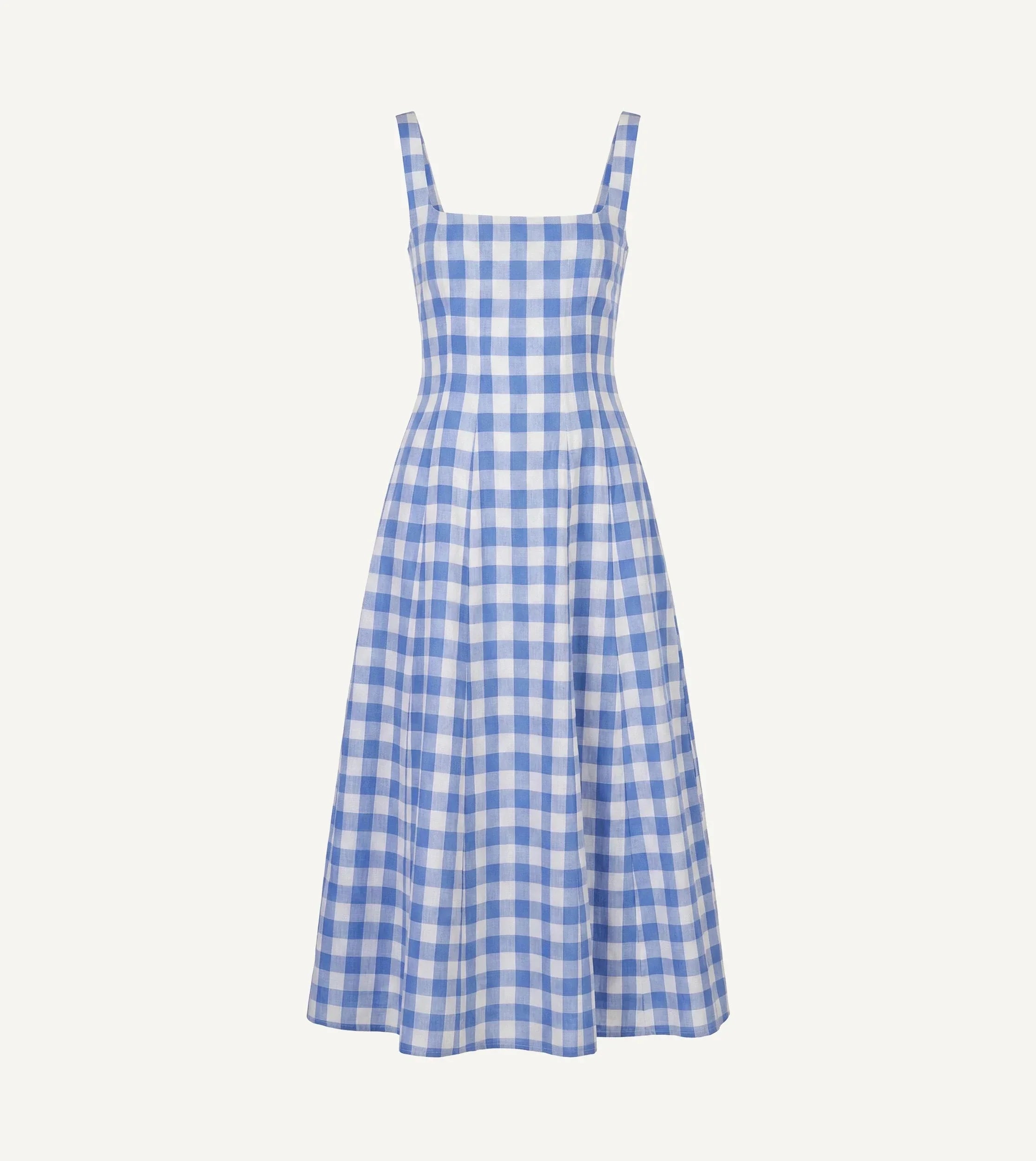 Cleobella | Ardena Ankle Dress - Blue Bonnet Gingham