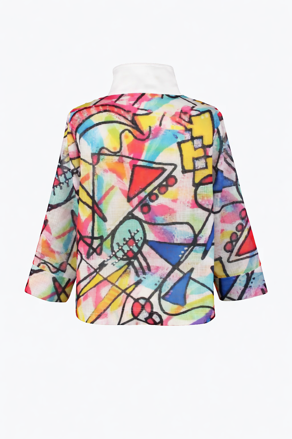 Damee | Bright Abstract Print Jacket - Evelyne Talman