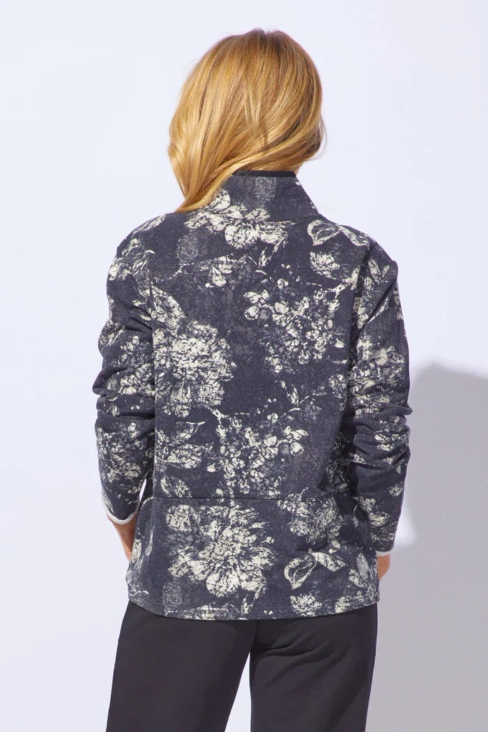 Escape By Hab | Floral Fleece Quarter Zip Pull