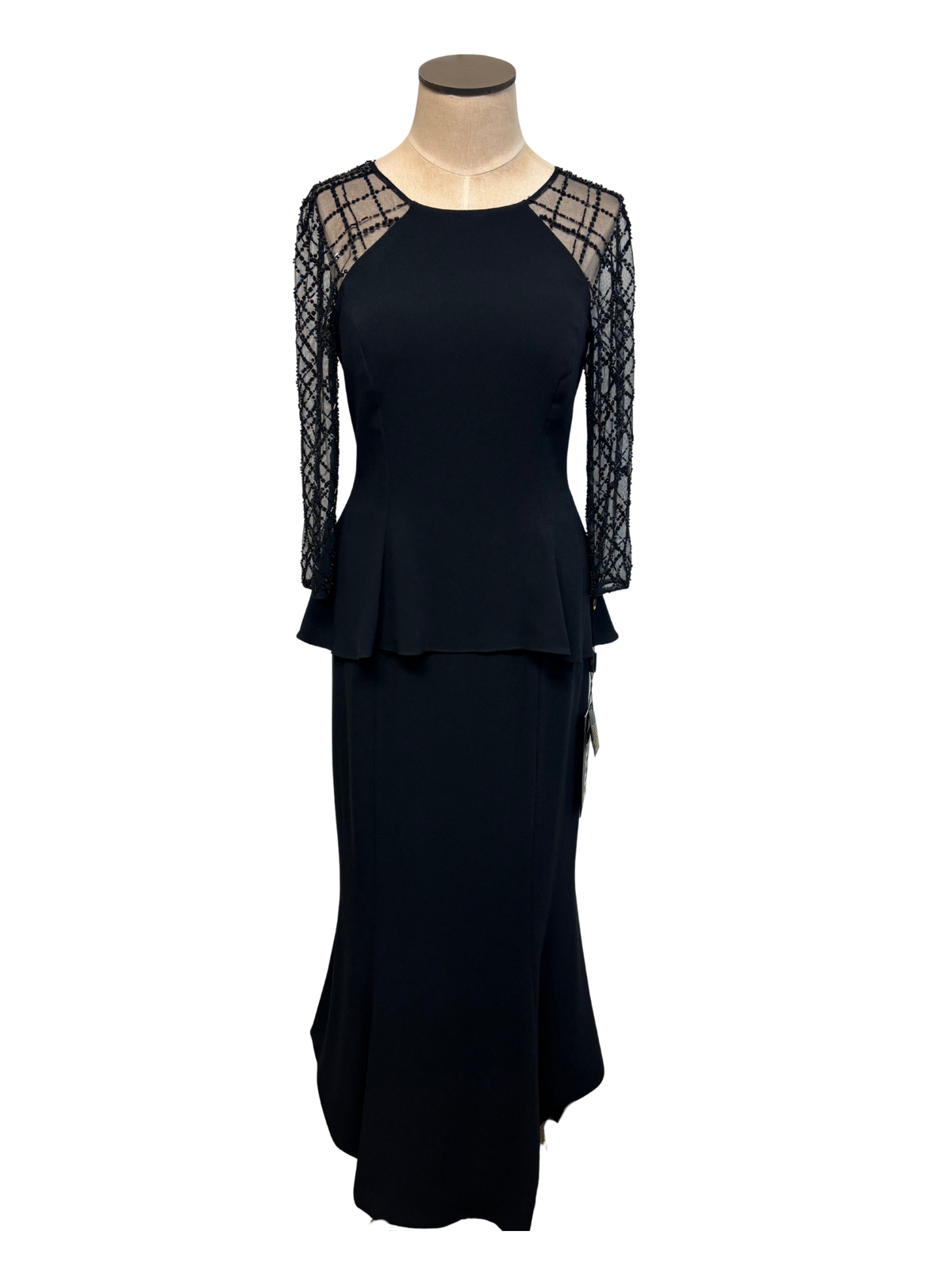 Daymor Couture | Long Peplum Dress - Evelyne Talman