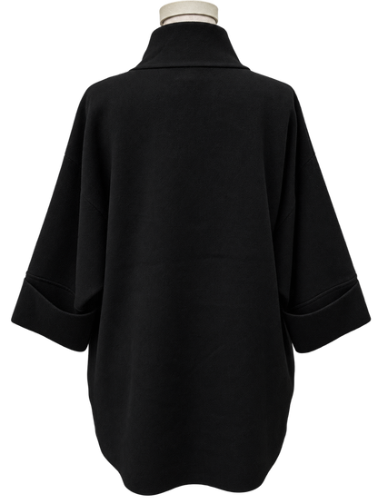 black  Crystal Trim Zip-Up Jacket 