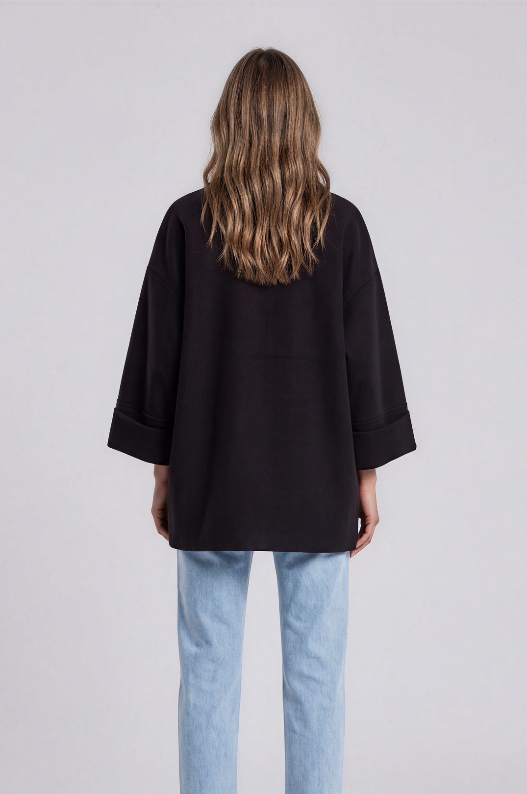 black  Crystal Trim Zip-Up Jacket 