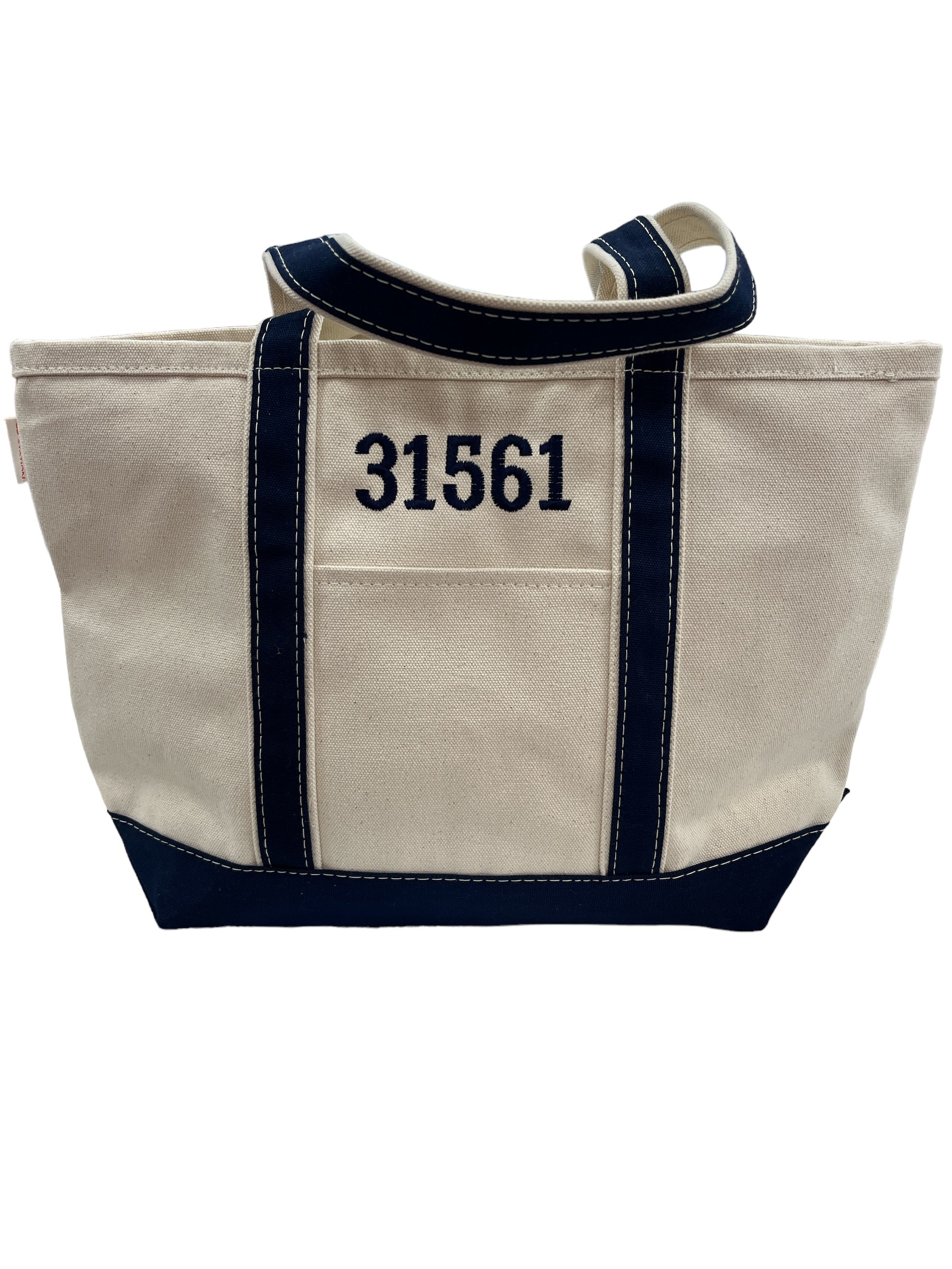 Cb Station | Cb Station | Medium Embroidered Tote Navy | Cloister Collection | GIFTS