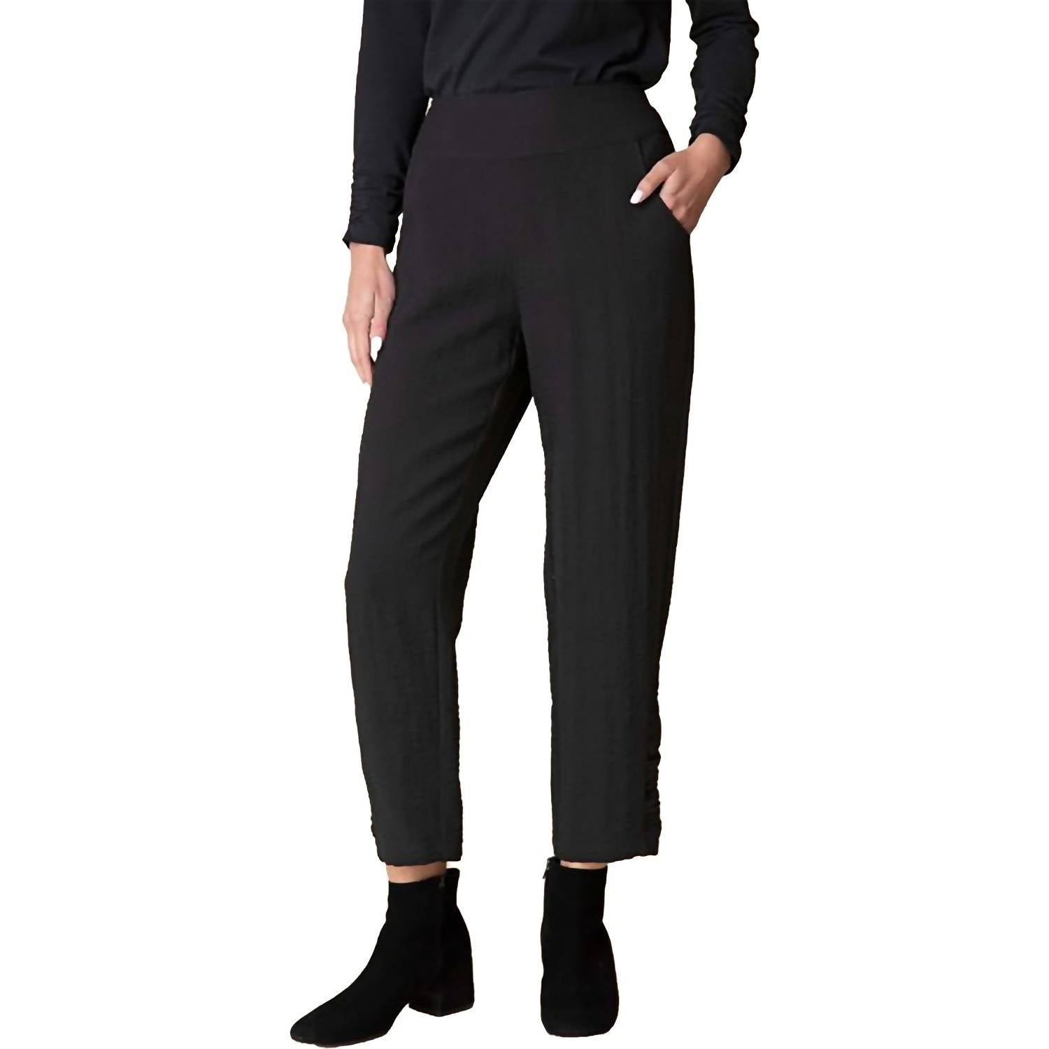 Habitat solid ruched ankle pants, stylish women&