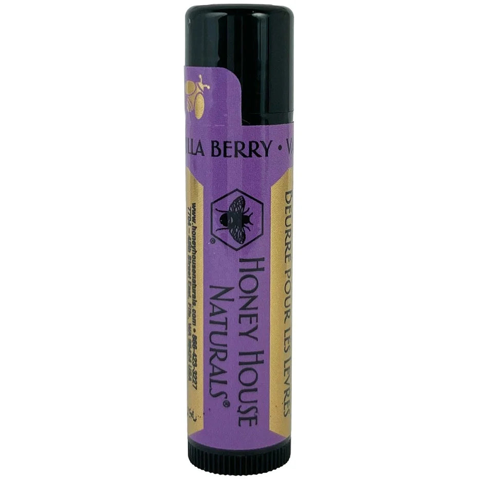 Honey House Nat Lip Butters in various flavors, creamy and hydrating, displayed in small jars perfect for moisturizing lips.