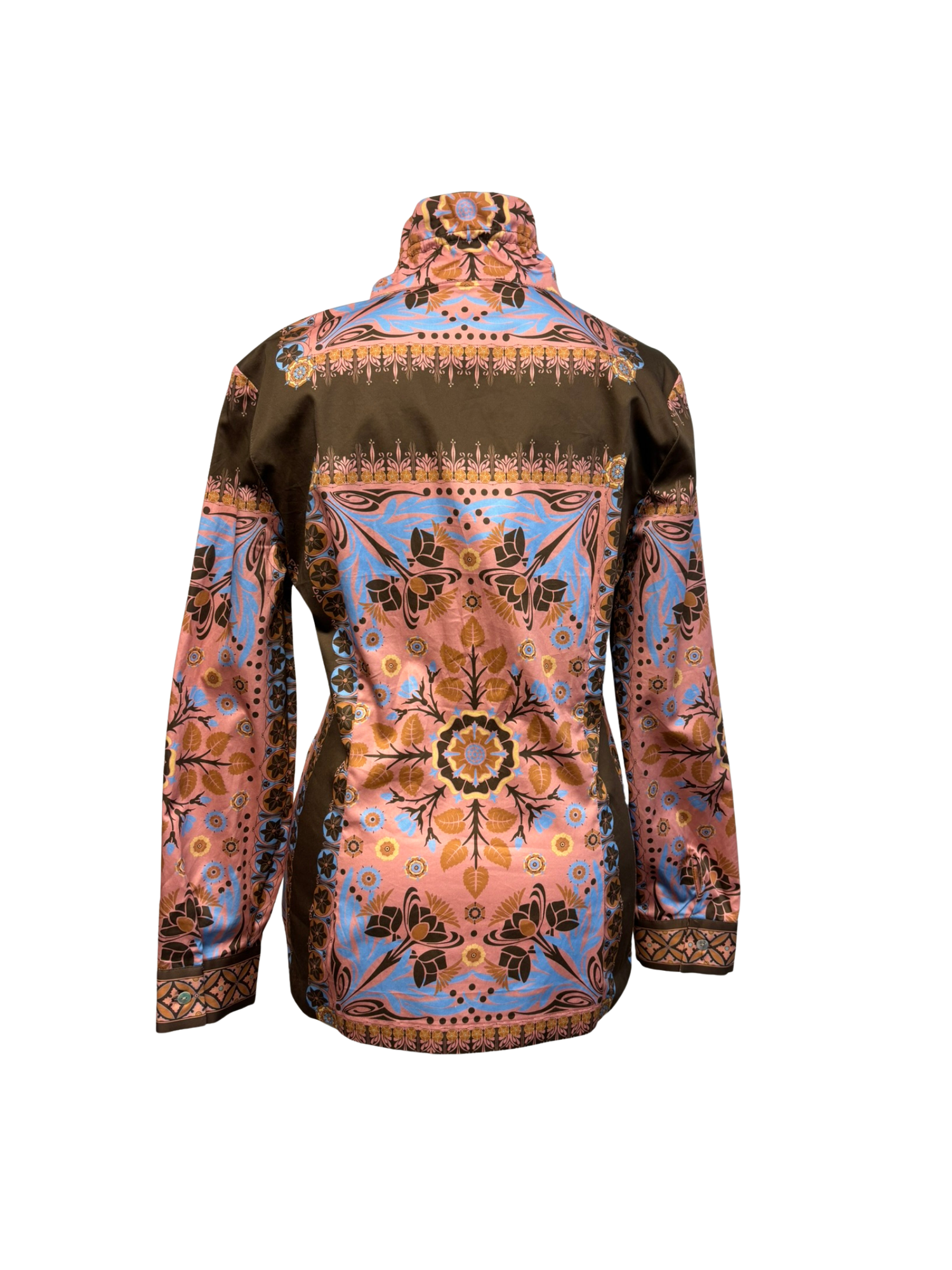 Colorful patterned shirt on a white background