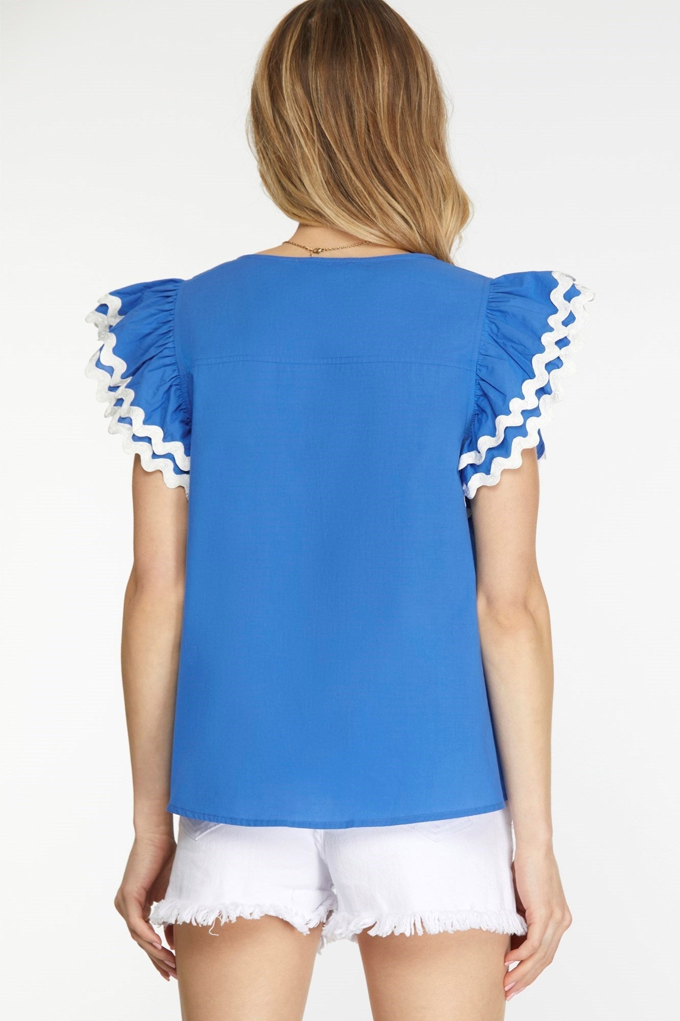 She And Sky | Cloister Collection | Ruffle Sleeve Top | Cloister Collection | CONTEMPORARYSP