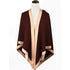 Brown and beige cape on a mannequin against a white background