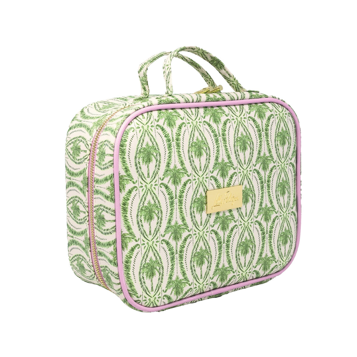 Toiletry Case, Textured Palm Stripe