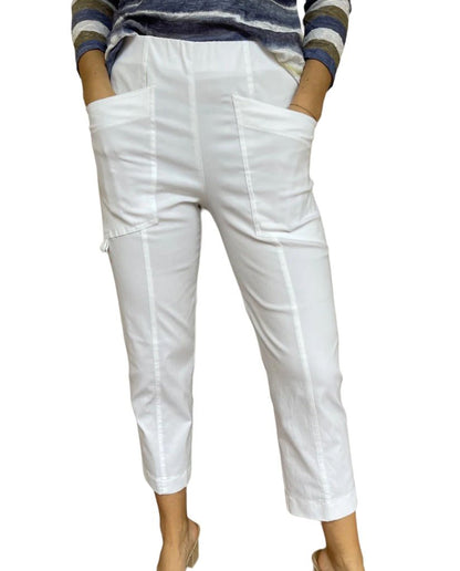 Elliott Lauren | Elliott Lauren | White D Ring Crop Pant | Cloister Collection | SWEATERSSEPARAT