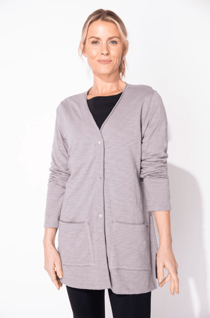 Escape By Hab | Escape By Hab | Cotton Slub Roll Front Pocket Cardigan | Cloister Collection | RESORT