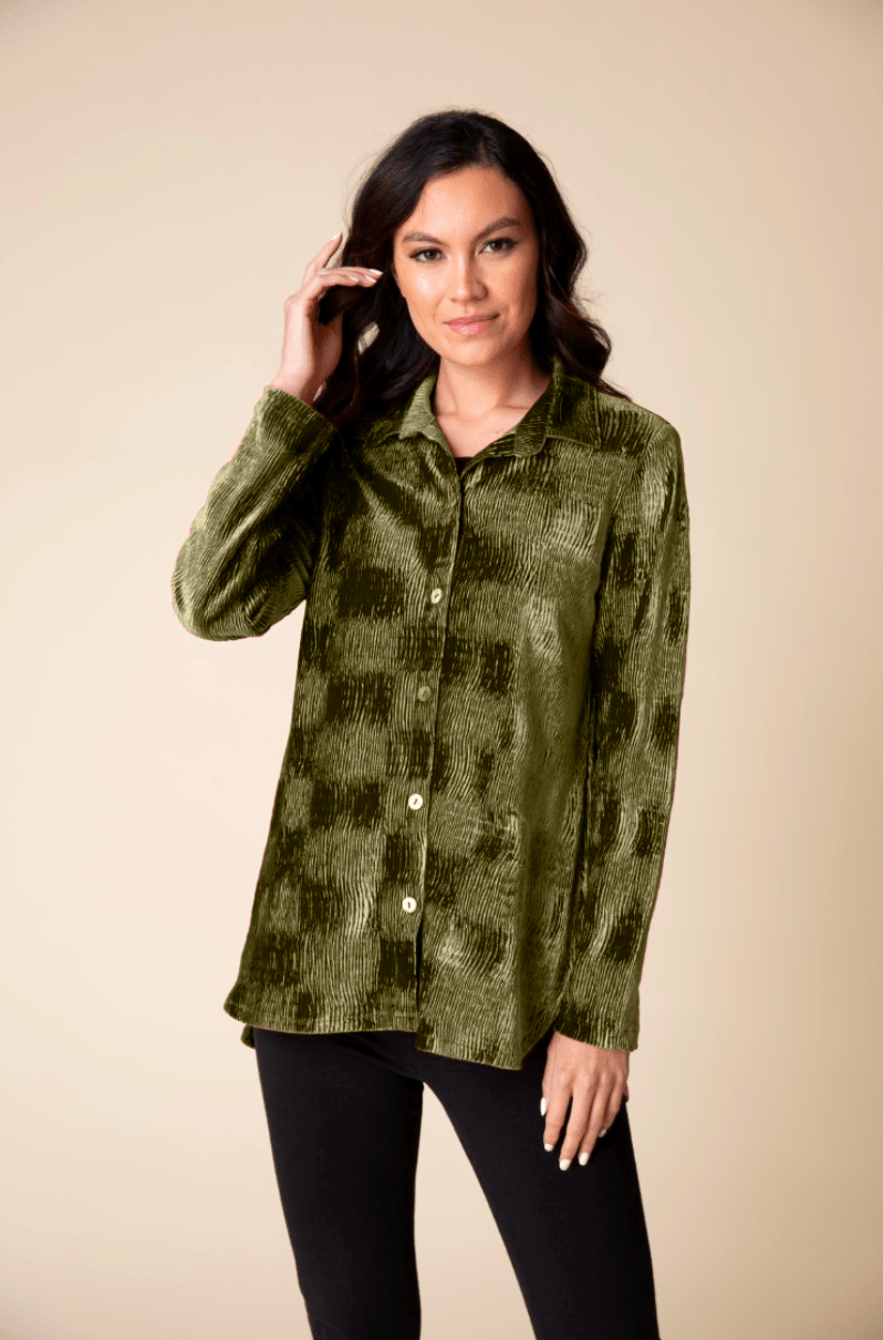 Habitat | Habitat | Crinkle Velvet Shirttail | Cloister Collection | MISSYSPORTSWEAR