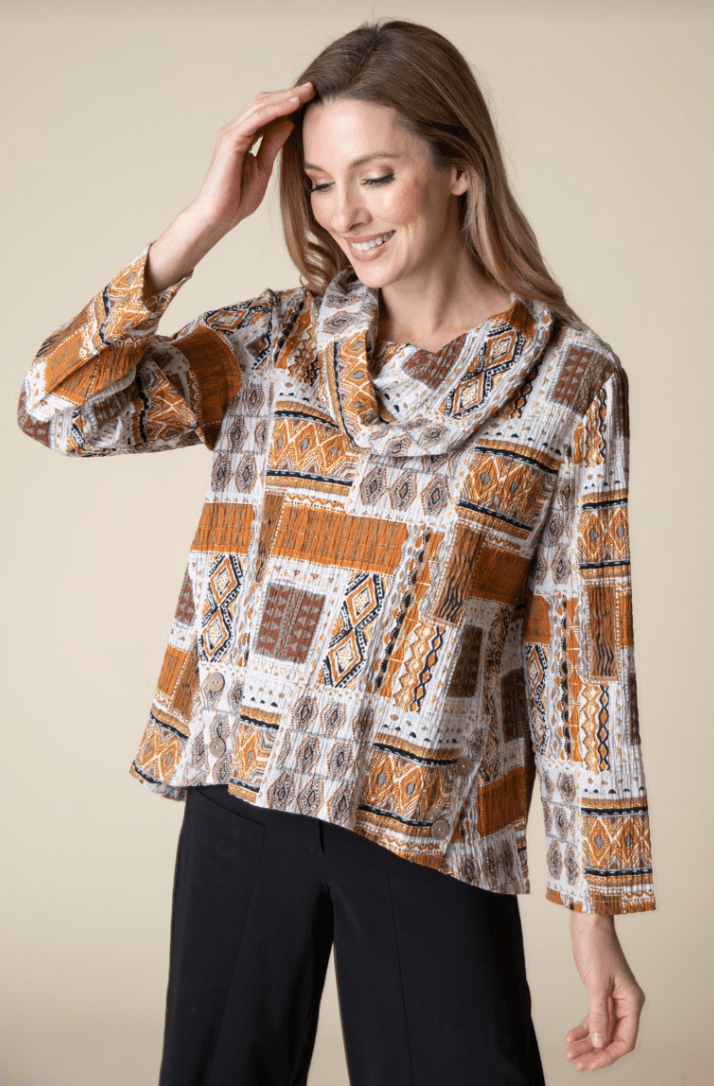 Habitat | Habitat | Folk Patchwork Button Pullover | Cloister Collection | MISSYSPORTSWEAR