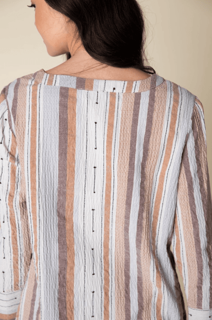 Habitat | Habitat | Peruvian Stripe Angled Pocket Top | Cloister Collection | MISSYSPORTSWEAR