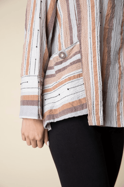 Habitat | Habitat | Peruvian Stripe Angled Pocket Top | Cloister Collection | MISSYSPORTSWEAR