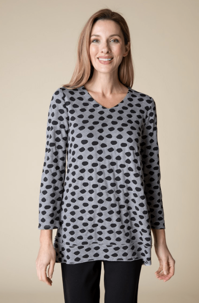 Habitat | Habitat | Textured Dot Pleat Back Top | Cloister Collection | MISSYSPORTSWEAR