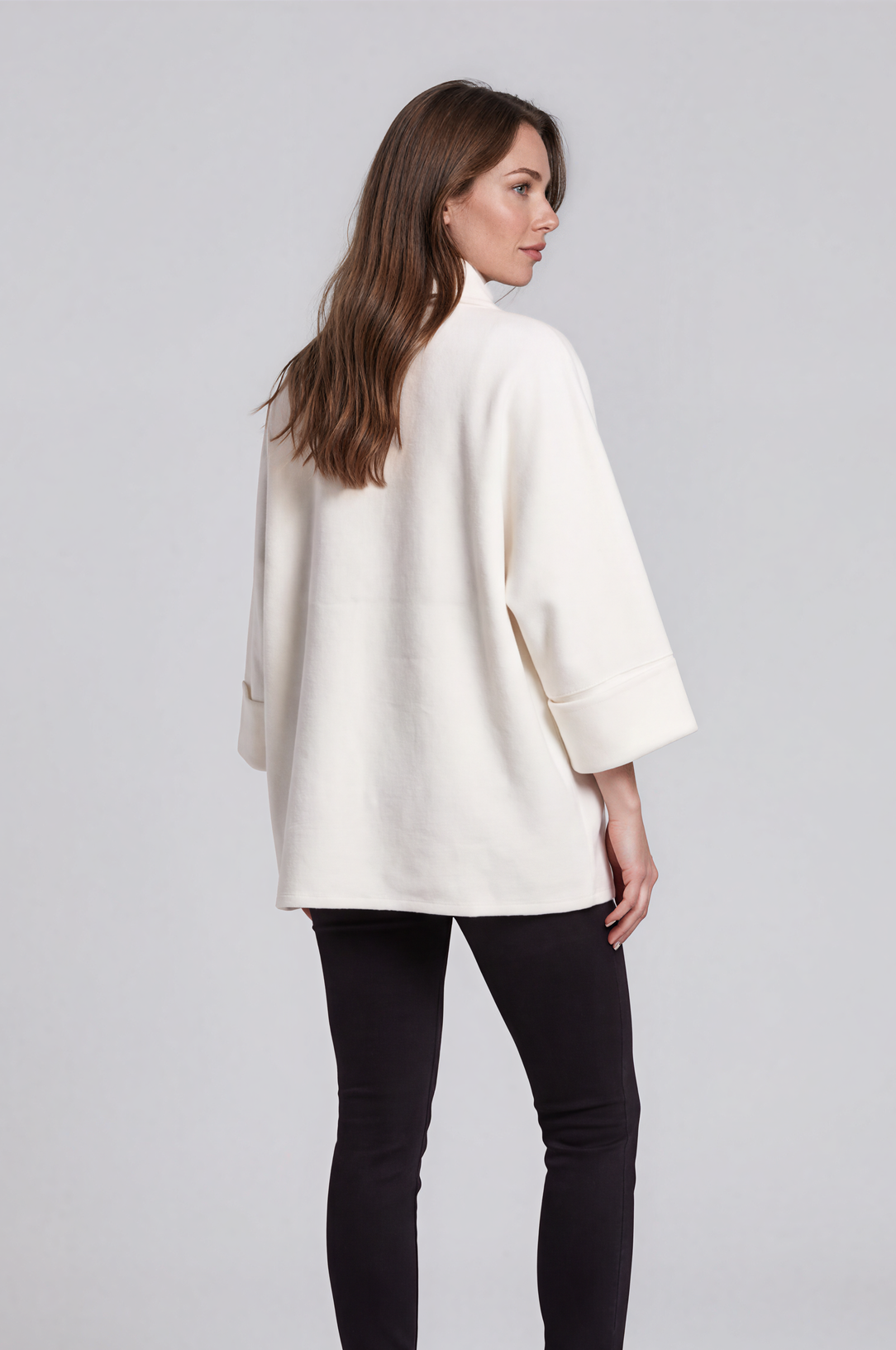 ivory Crystal Trim Zip-Up Jacket