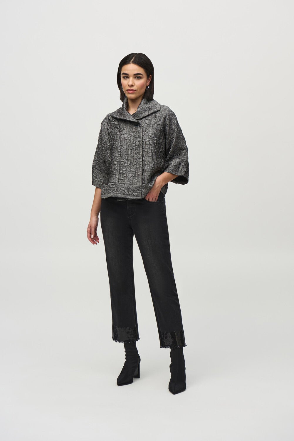 Joseph Ribkoff | Joseph Ribkoff | Jacquard Boxy Jacket | Cloister Collection | EVENINGSEPARATE