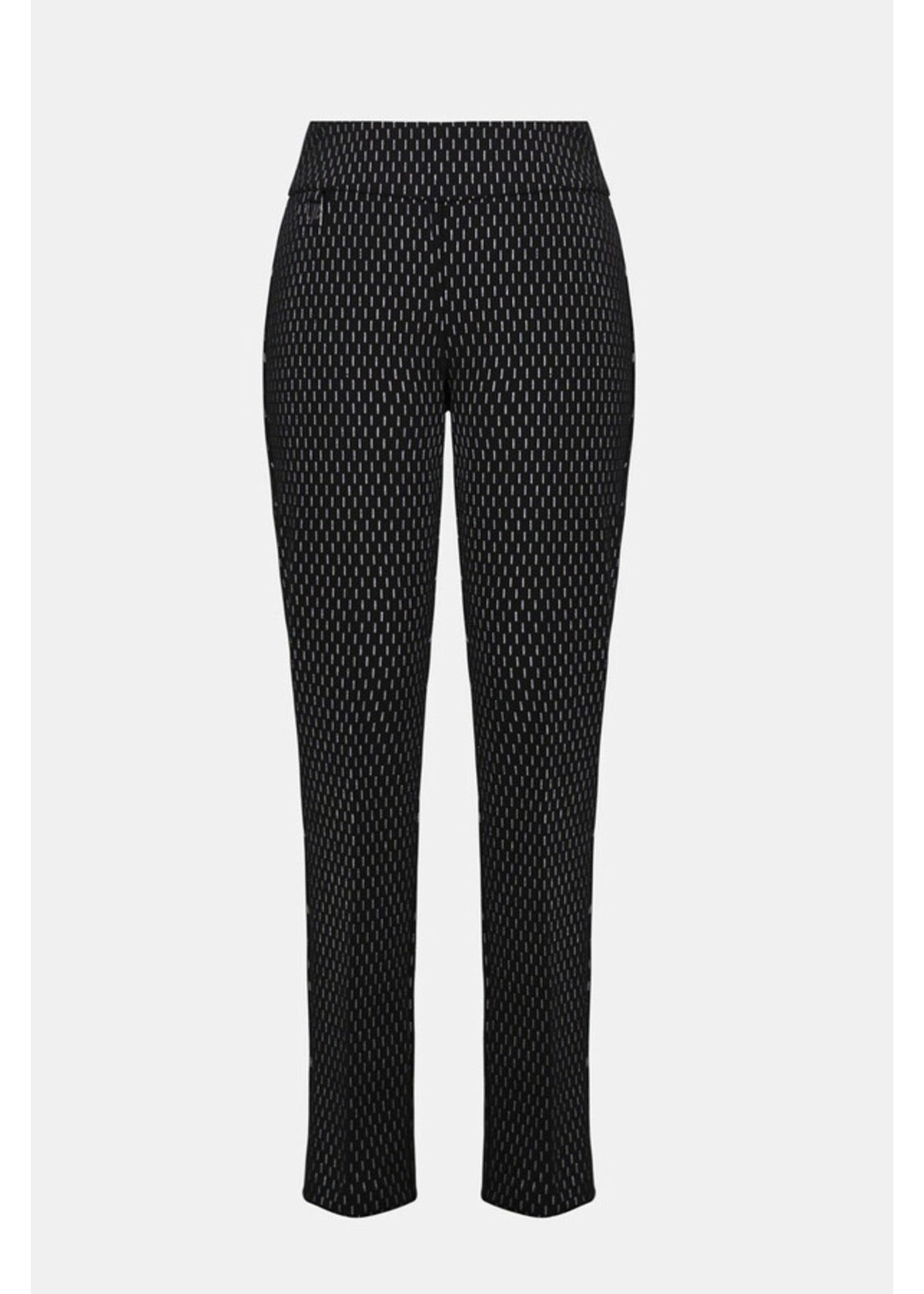 Joseph Ribkoff | Knit Slim Fit Pants - Black/Silver - Evelyne Talman