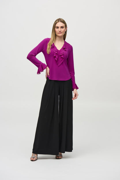 Joseph Ribkoff | Joseph Ribkoff | Knit and Chiffon Top | Cloister Collection | EVENINGSEPARATE