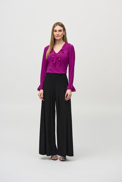 Joseph Ribkoff | Joseph Ribkoff | Knit and Chiffon Top | Cloister Collection | EVENINGSEPARATE