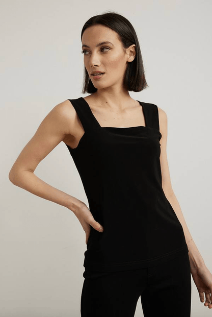 Joseph Ribkoff | Joseph Ribkoff | Square Neck Tank - Black | Cloister Collection | EVENINGSEPARATE