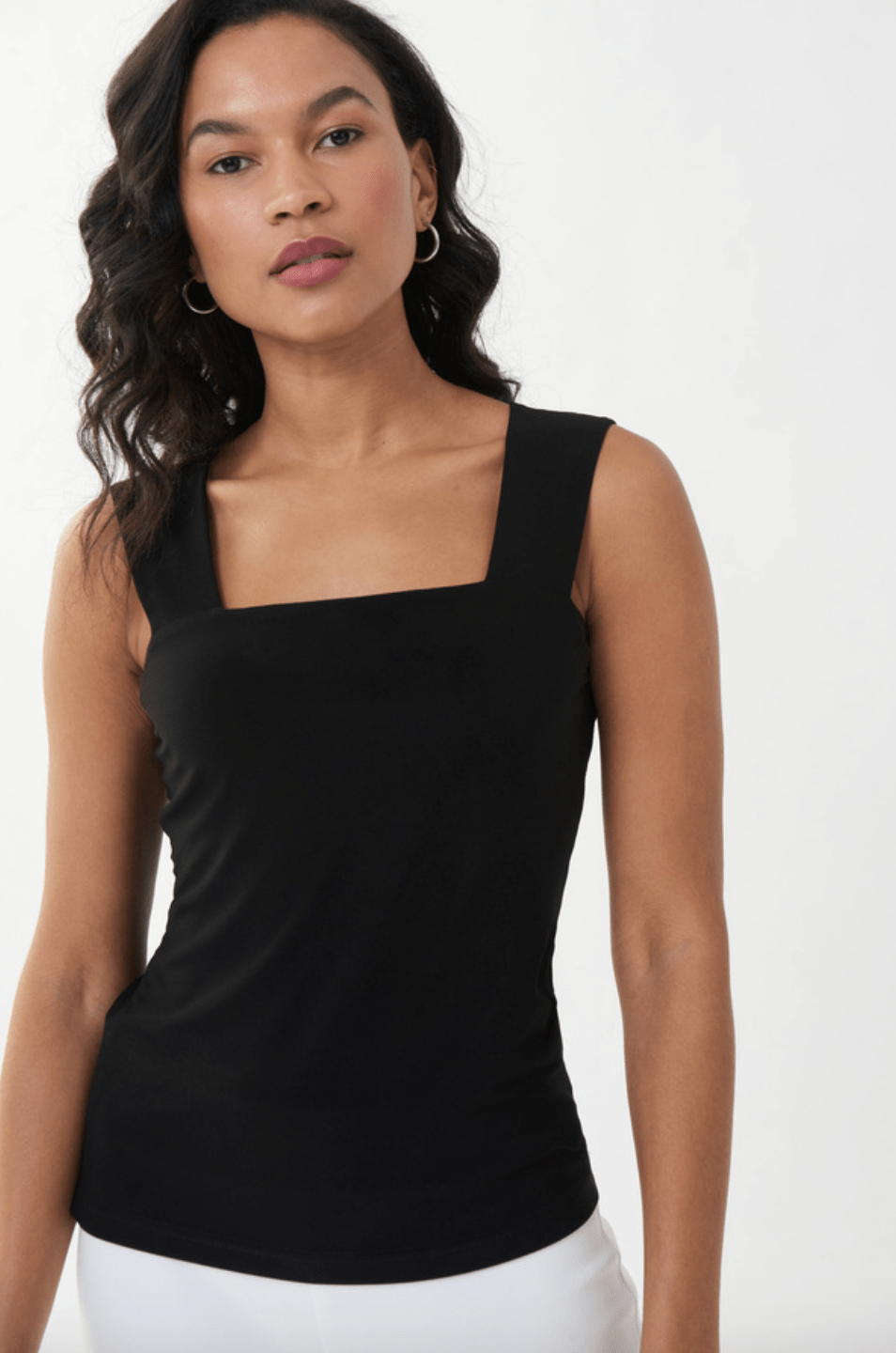 Joseph Ribkoff | Joseph Ribkoff | Square Neck Tank - Black | Cloister Collection | EVENINGSEPARATE