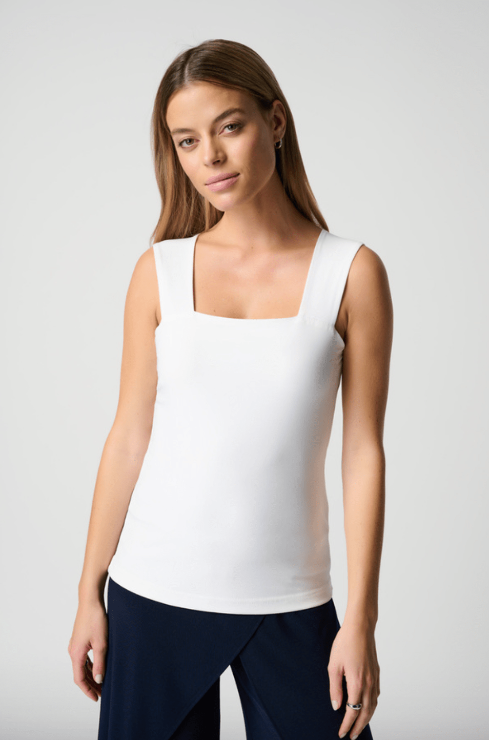 Joseph Ribkoff | Joseph Ribkoff | Square Neck Tank - White | Cloister Collection | EVENINGSEPARATE