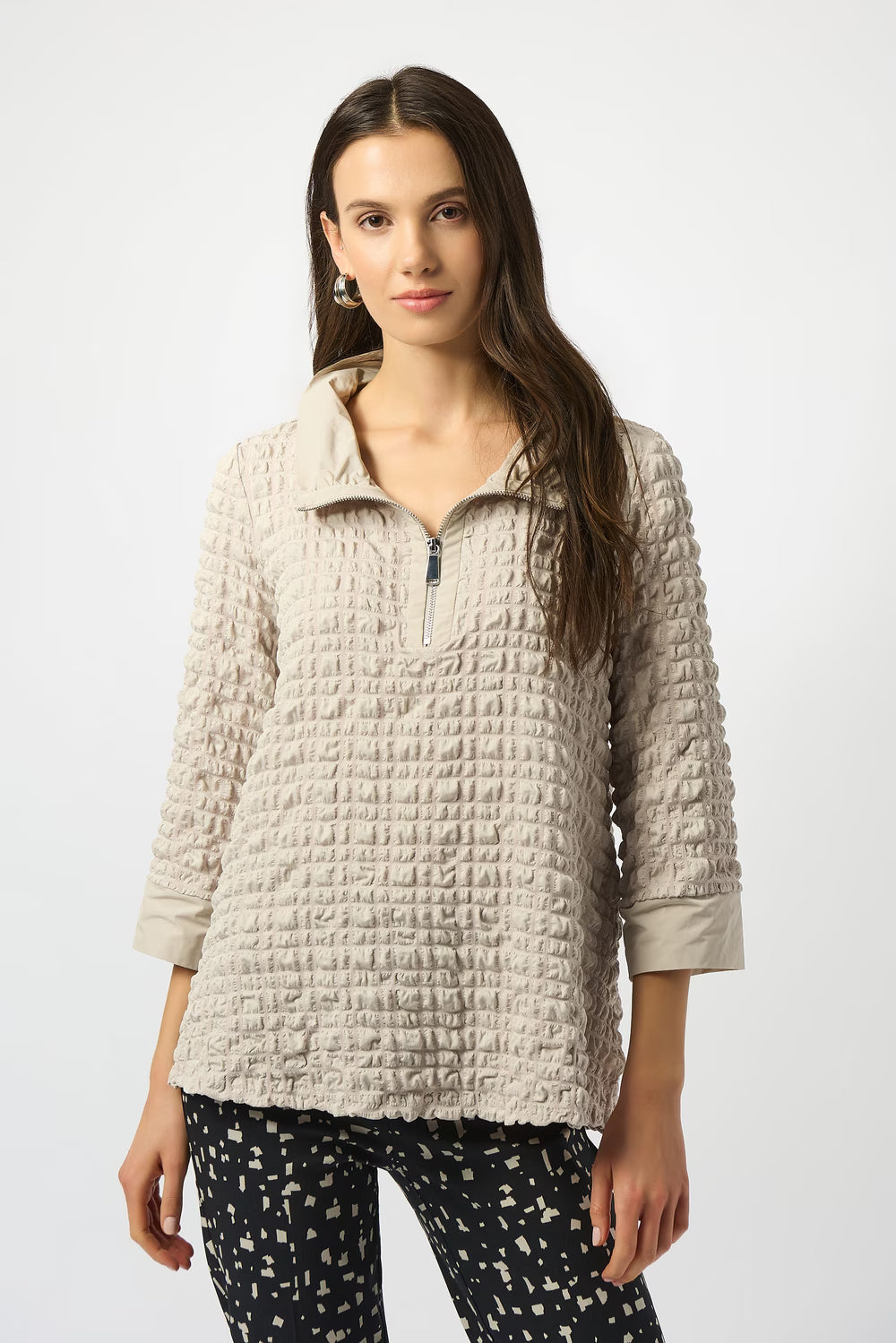 Joseph Ribkoff | Bubble Jacquard A-line Top