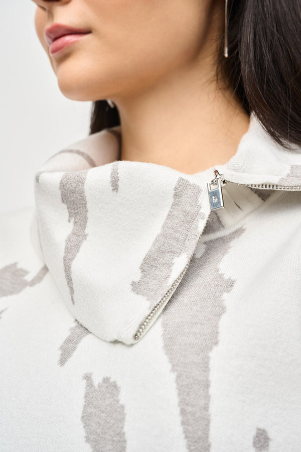 Joseph Ribkoff | Zip Collar Tunic | Joseph Ribkoff | Cloister Collection Designer Fashion