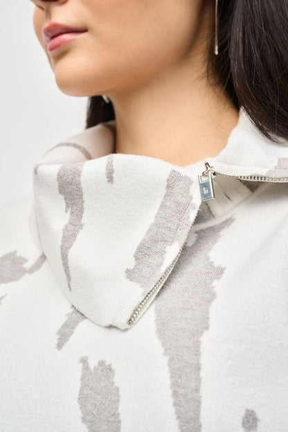 Joseph Ribkoff | Zip Collar Tunic | Joseph Ribkoff | Cloister Collection Designer Fashion
