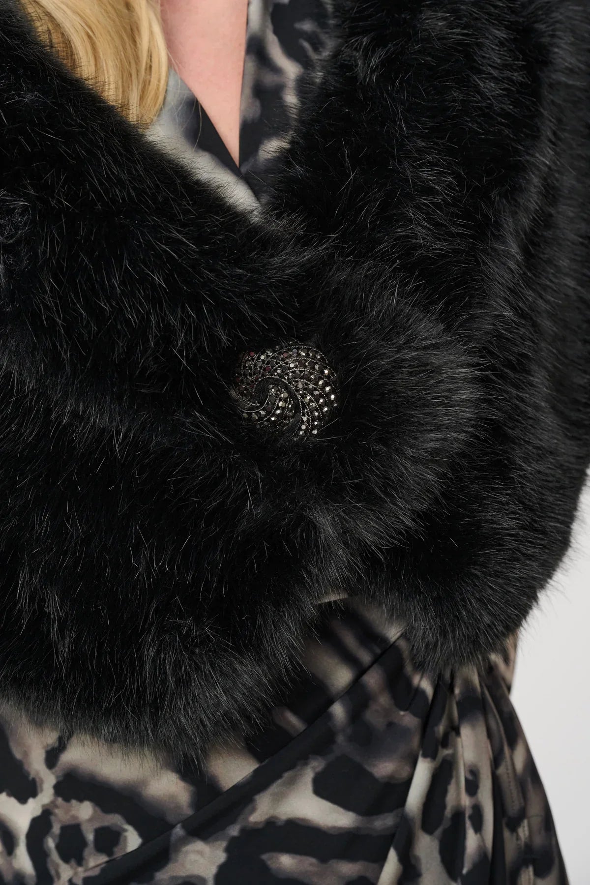 joseph ribkoff Faux Fur Shawl Wrap 263740