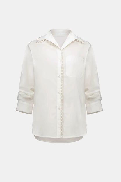 joseph ribkoff Pearl-Trim Button-Down Shirt 26392