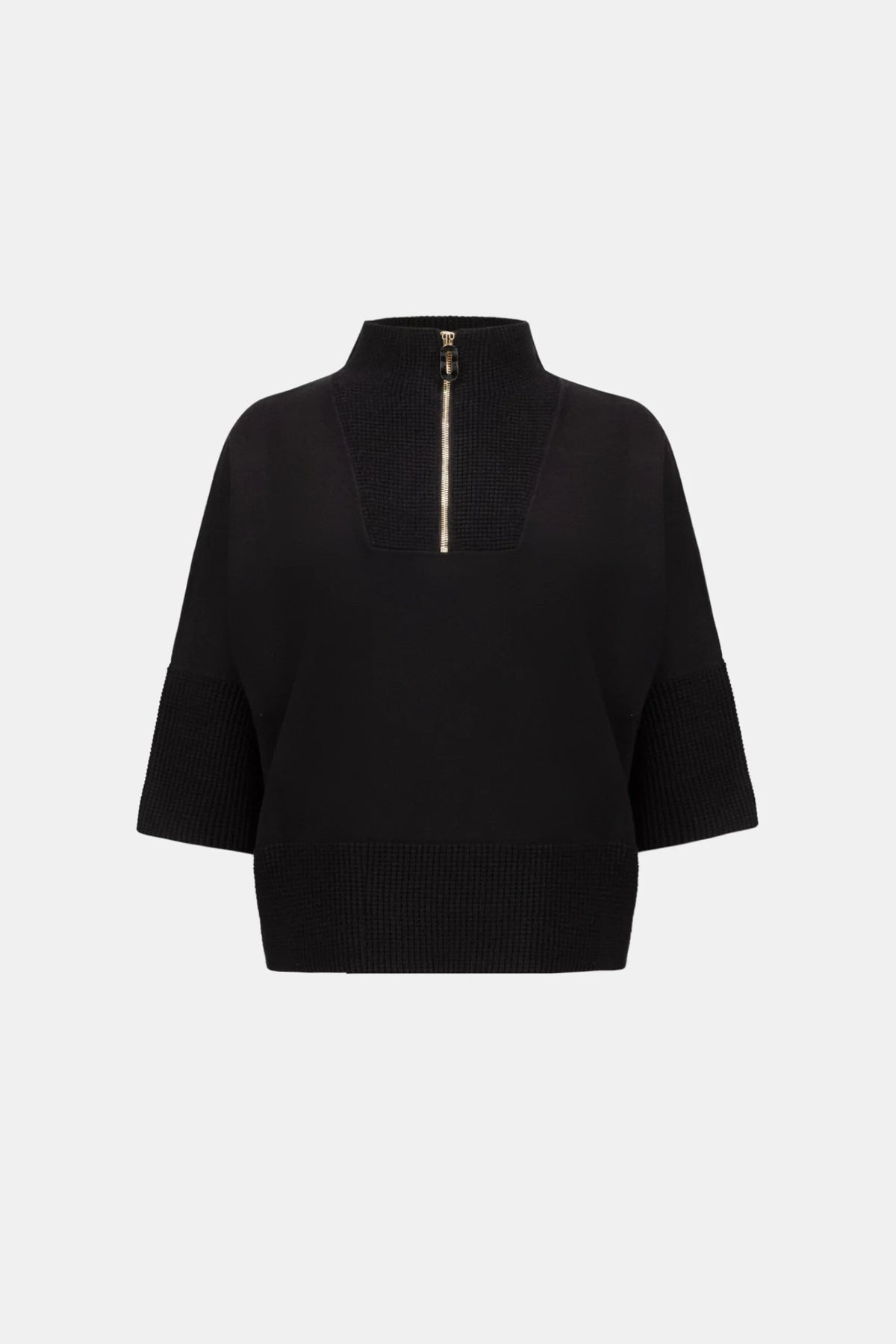 joseph ribkoff Ribbed Trim Half-Zip Pullover 263937