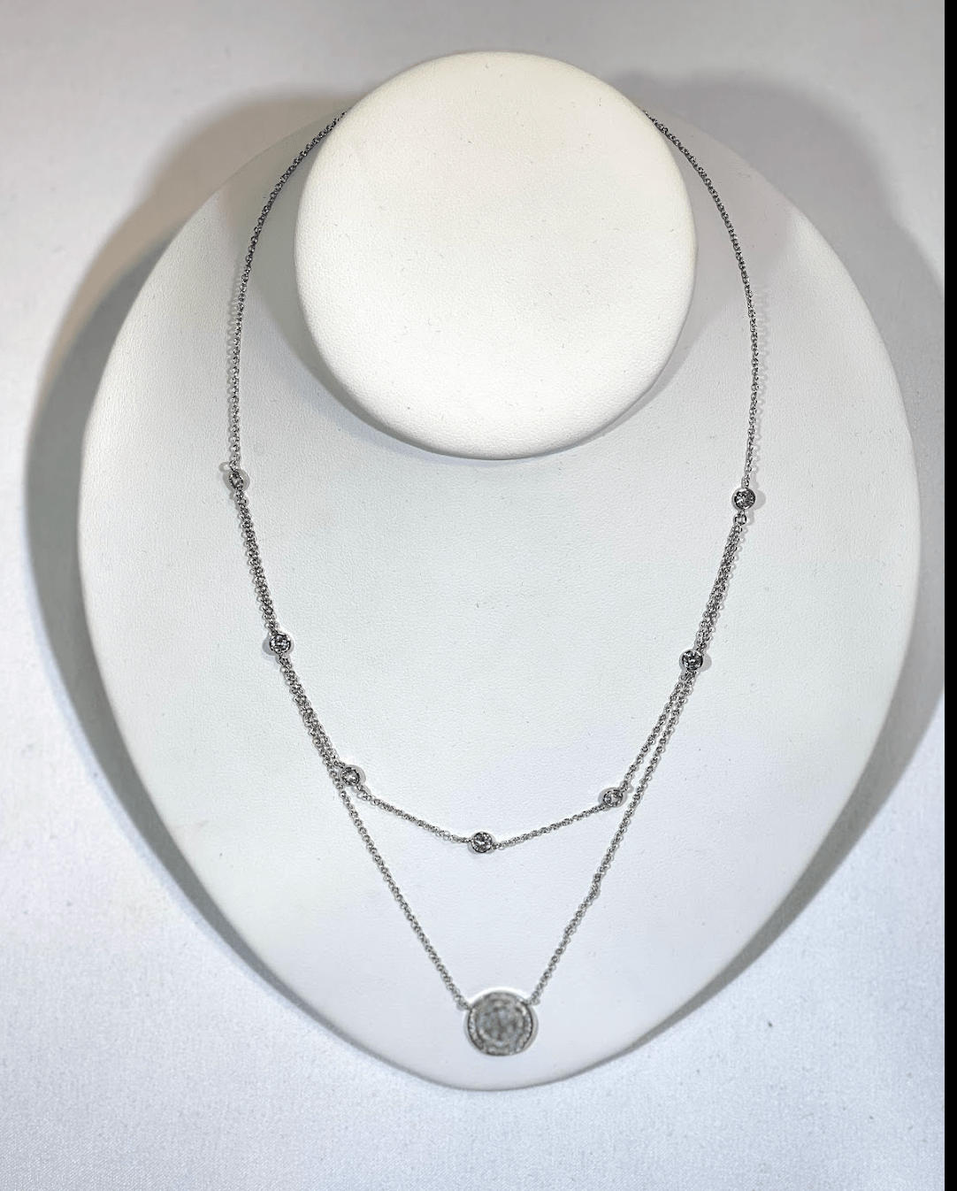 Lordane,inc. | Lordane,inc. | Silver Double Strand Disc Necklace | Cloister Collection | necklace