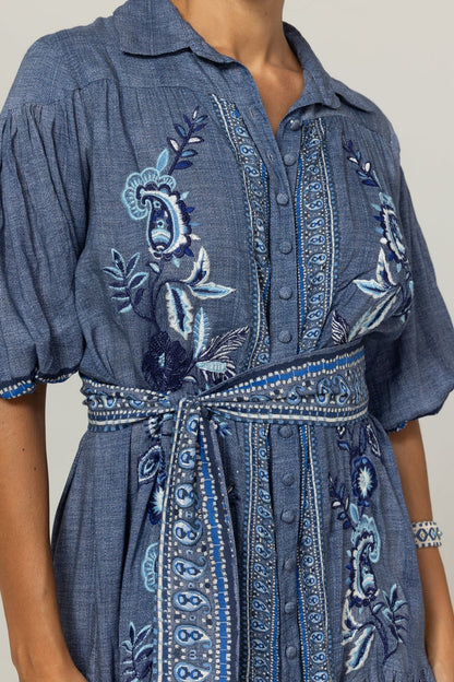 Miss June | Olbia Dress Blue