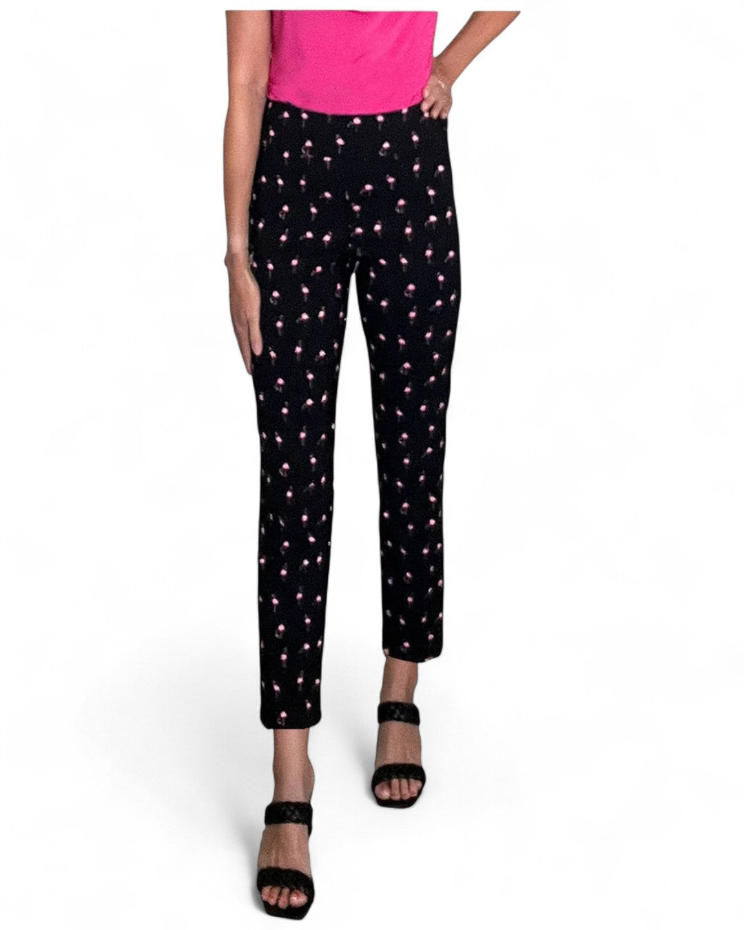 Pull on Pant Black Flamingo