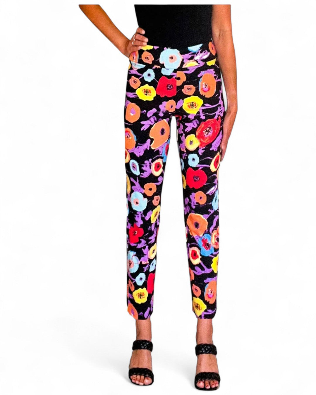 Pull on Pant Black Floral
