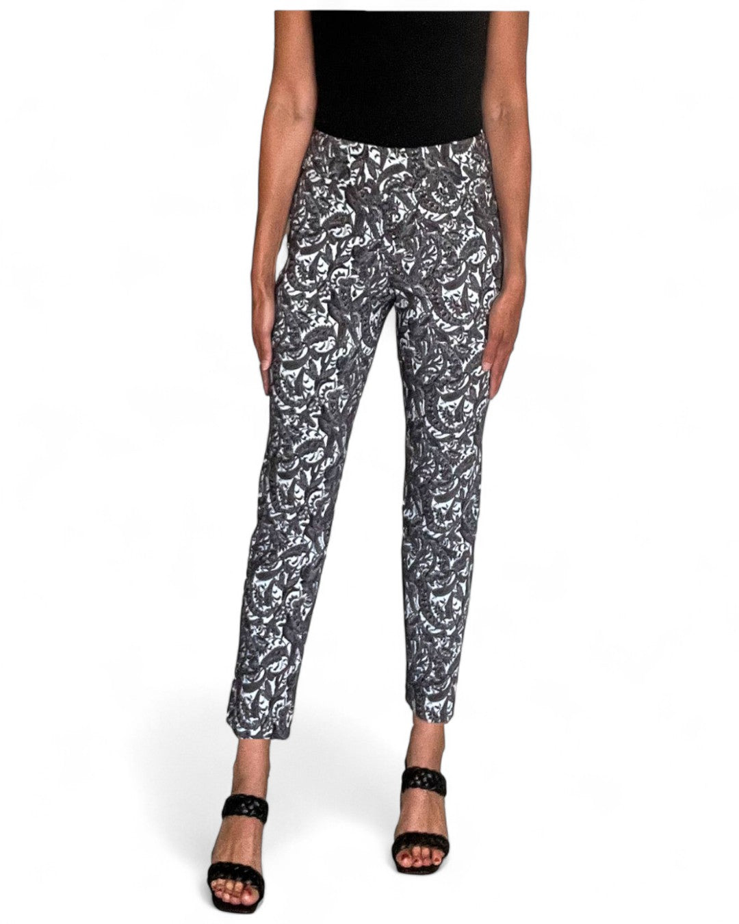 Pull on Pant Silver Paisley