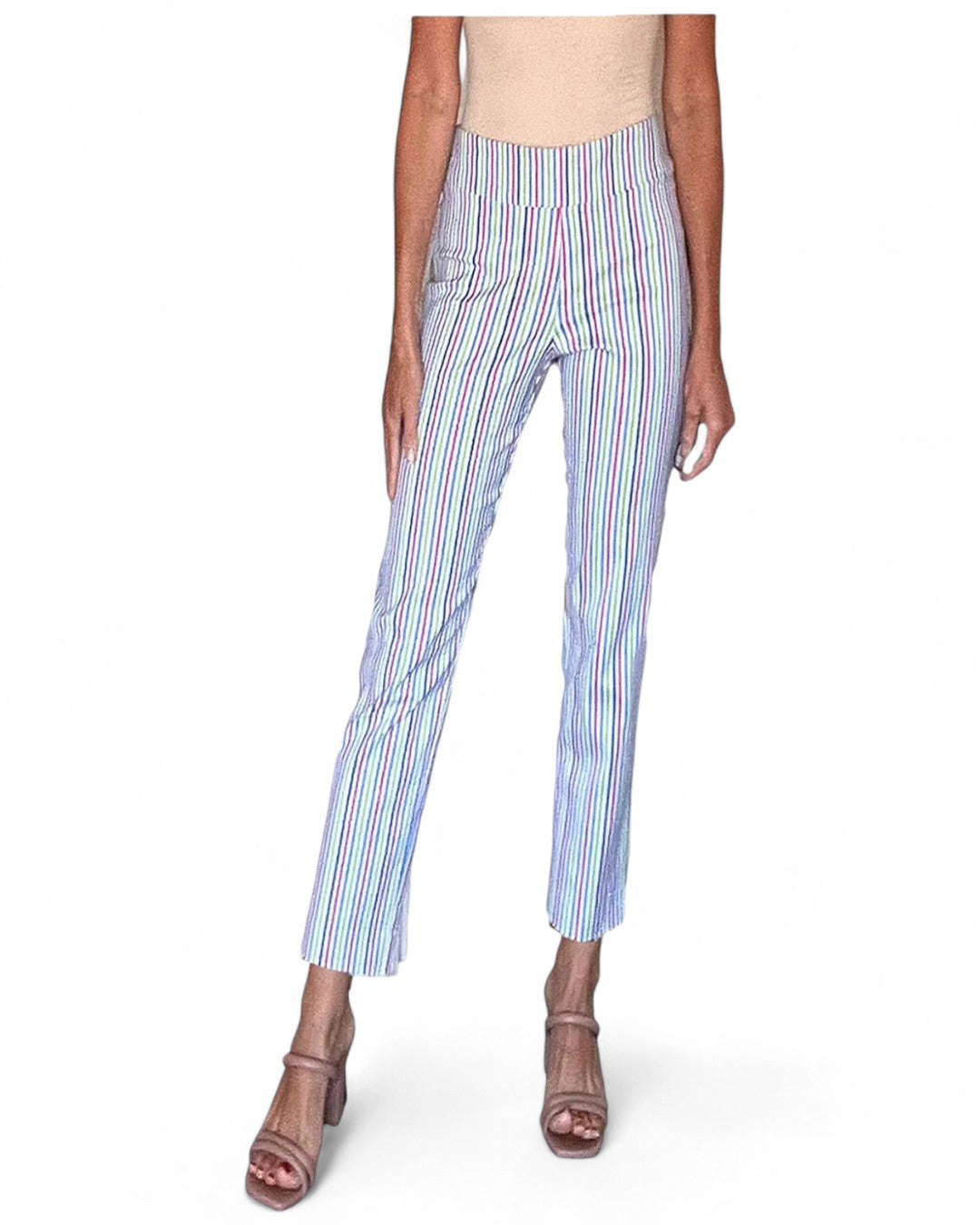Pull on Pant White Multi Stripe