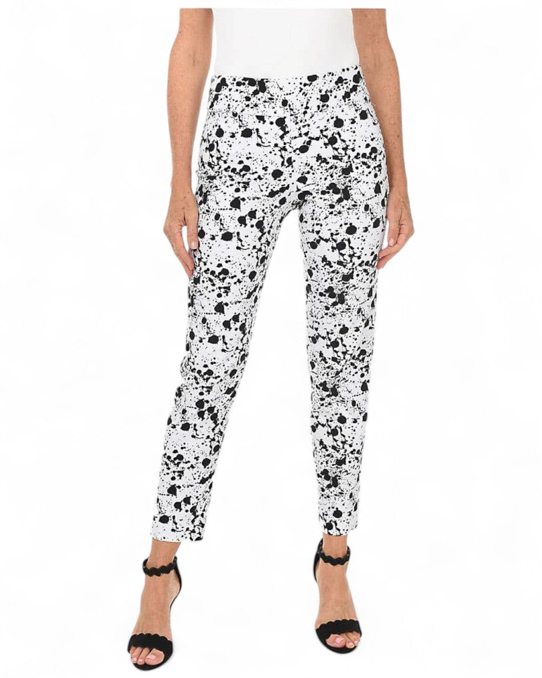 Pull on Pant White Splatter