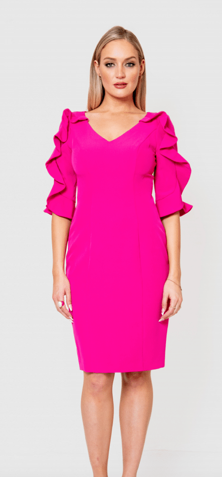 Posh | Posh | Vnk Dress with Ruffle Sleeve | Cloister Collection | COCKTAIL